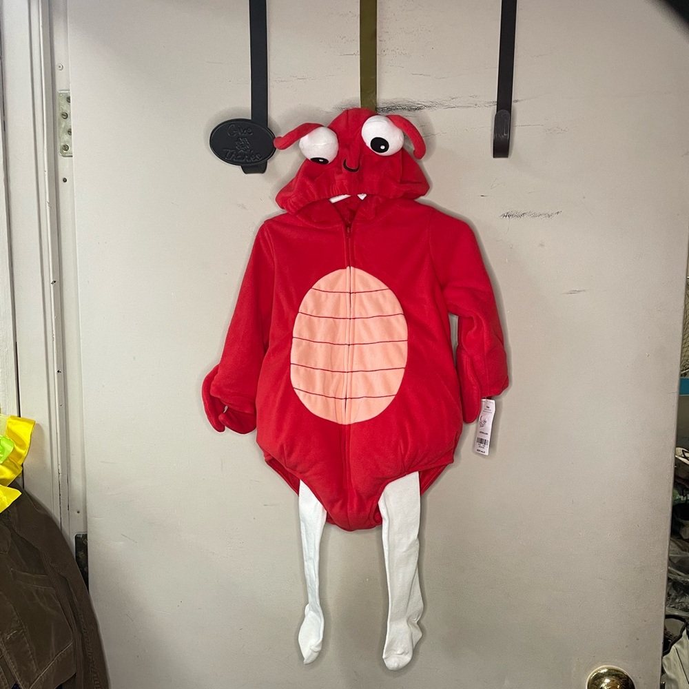 Lobster costume🦞 carters size 18 months, 2 pc. Body and footed tights